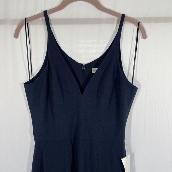 NWT Dress the Population [ Small ] Iris Slit Crepe‎ Gown in Midnight Blue - Picture 12 of 15